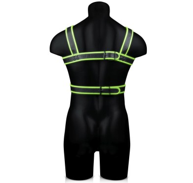 Body Harness - Glow in the Dark - Neon Green/Black - S/M